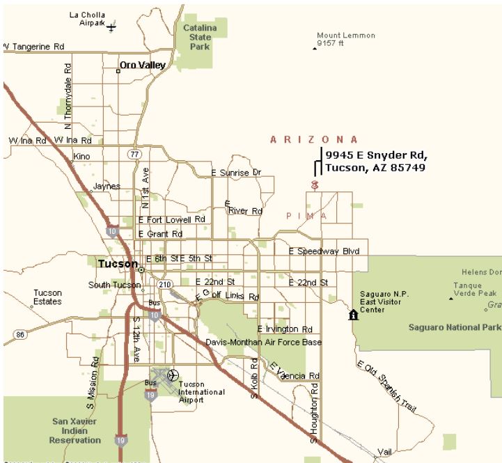 Neighborhood Map – Sabino Springs